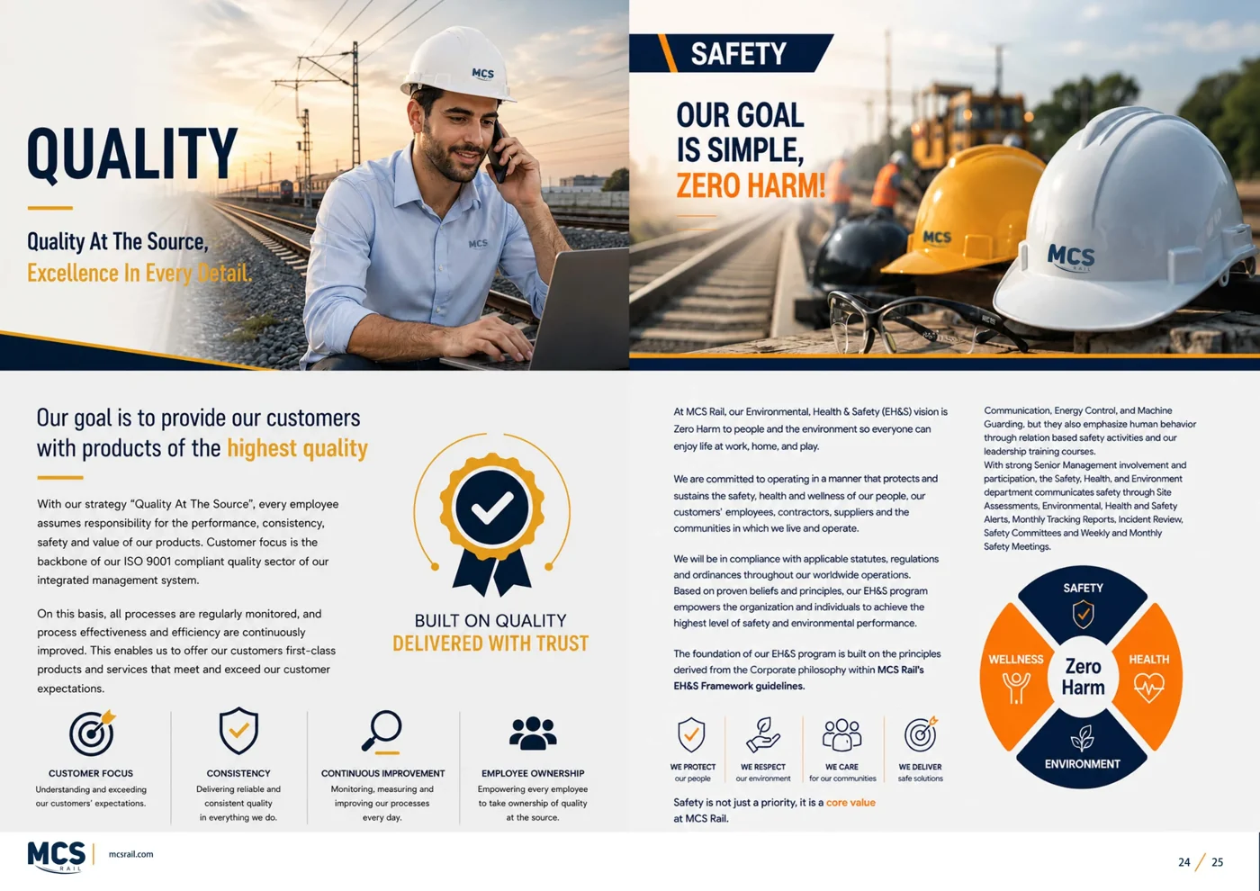 MCS Rail quality and safety
